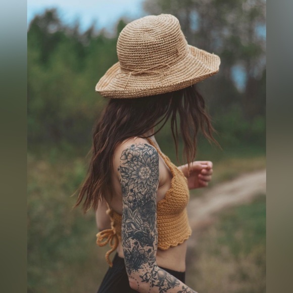 Mustard Yellow Crocheted Crop - Picture 8 of 8